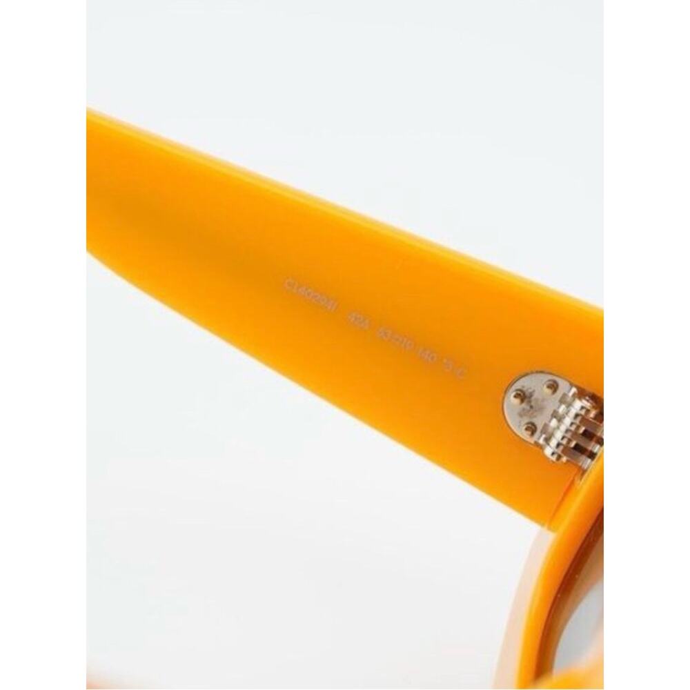NEW!! Celine CL40294I 42A Orange Rectangular Sunglasses Dark Lenses Authentic - Picture 6 of 8